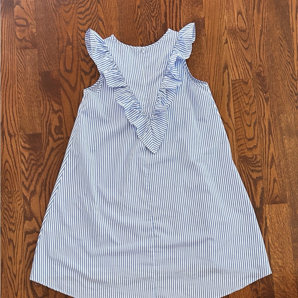 SHEIN Blue and White Striped Mini Dress